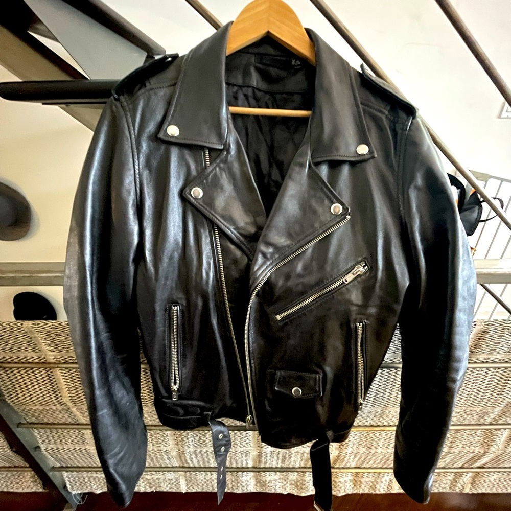 BLK DNM biker leather jacket
